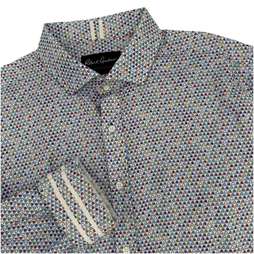 Robert Graham Modern Americana Lifeson Button Up Long Sleeve Mens Size 2XL